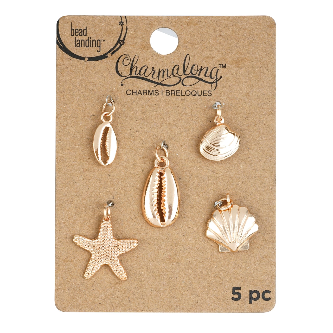 Charmalong&#x2122; Gold Shell Charms by Bead Landing&#x2122;